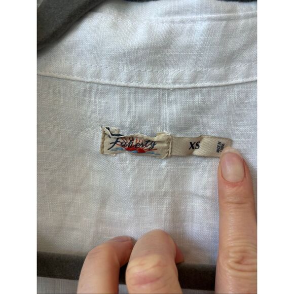 NWOT Faherty women’s Laguna Linen Relaxed Shirt - White, $158 XS F45 - Picture 5 of 10